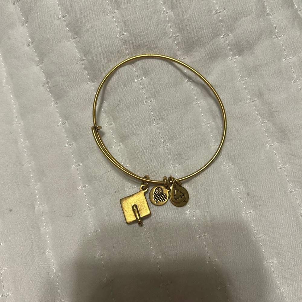 ALEX AND ANI Gold Charm Bracelet- graduation cap charm
